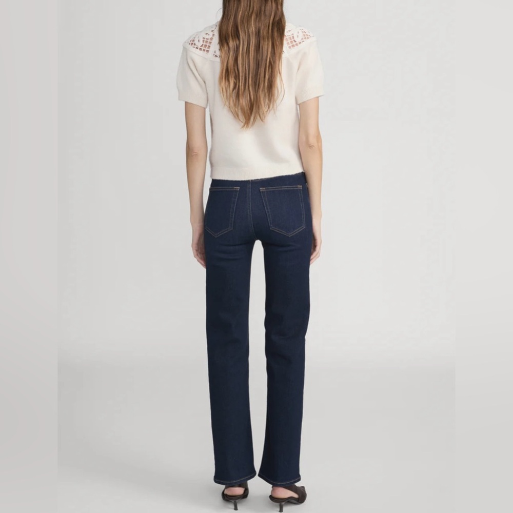 Frame Denim Women's Straight Leg Jeans - Dark Blue - Picture 3 of 3
